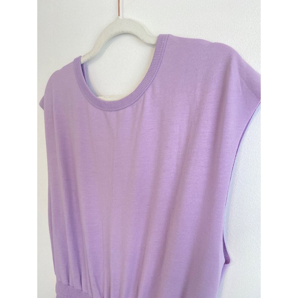 Sleeveless Jogger Style Lavender Jumpsuit With Keyhole Size S - Picture 3 of 7